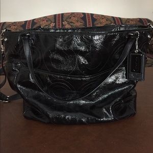 *like new* Patent leather Coach diaper bag